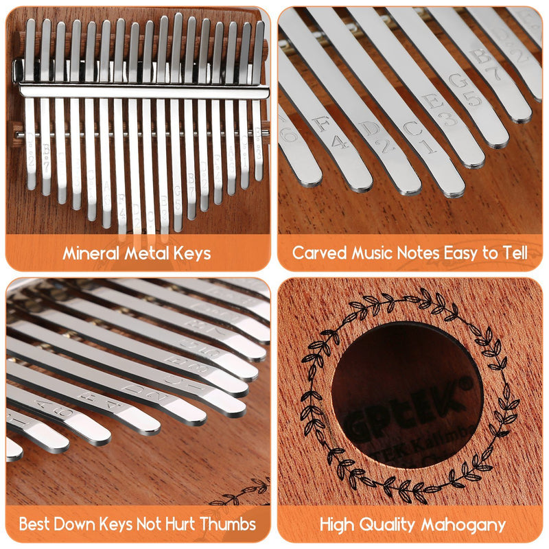 Kalimba 17 Keys Thumb Piano with Tuning Hammer and Bag Toys & Games - DailySale