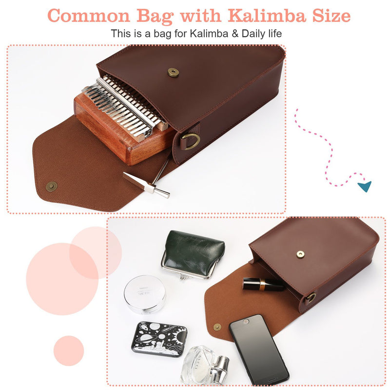 Kalimba Case Thumb Piano Flannelette Bag with Adjustable Strap Bags & Travel - DailySale