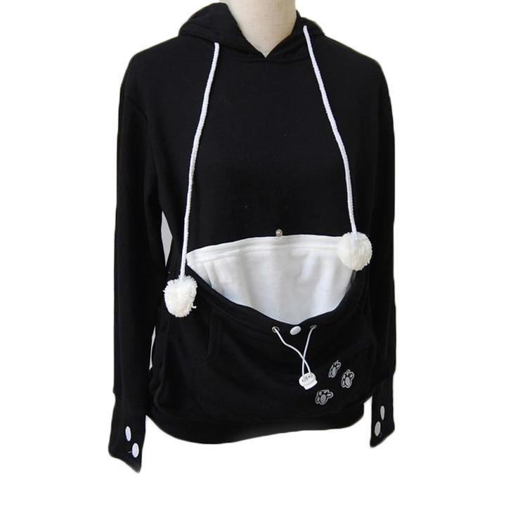 Kangaroo Hoodie Women's Apparel S Black - DailySale