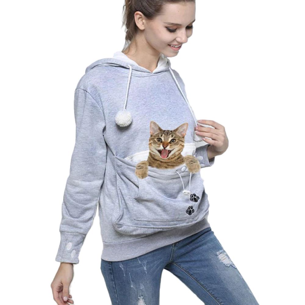 Kangaroo Hoodie Women's Apparel S Gray - DailySale