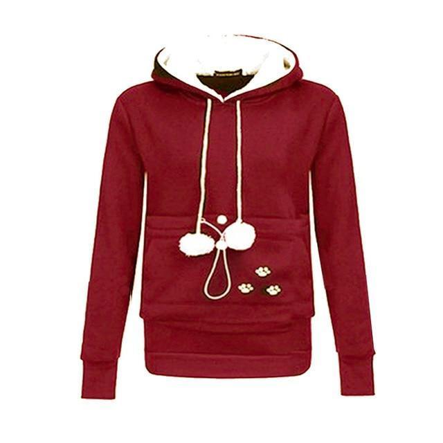 Kangaroo Hoodie Women's Apparel S Red - DailySale