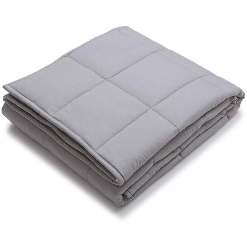 Kathy Ireland Weighted Blanket with Glass Beads Linen & Bedding 48" x 72" - 12 lb Silver - DailySale
