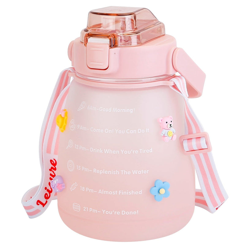 Kawaii Water Bottle with Straw Sports & Outdoors - DailySale