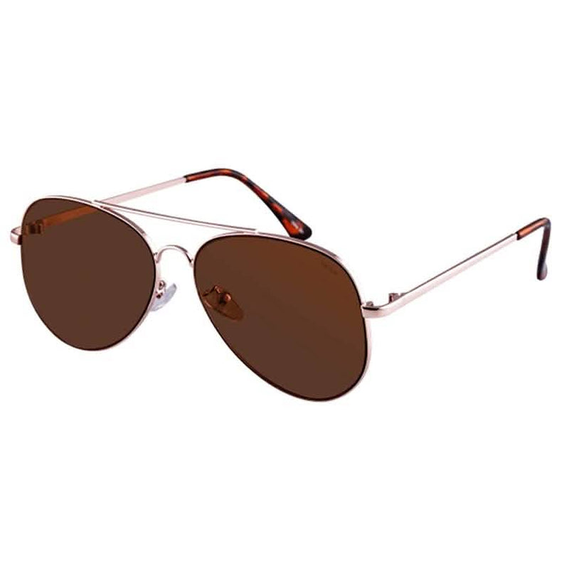 Kensie Carissa Women's Shiny Metal Aviator Sunglasses Women's Apparel Gold/Bronze - DailySale