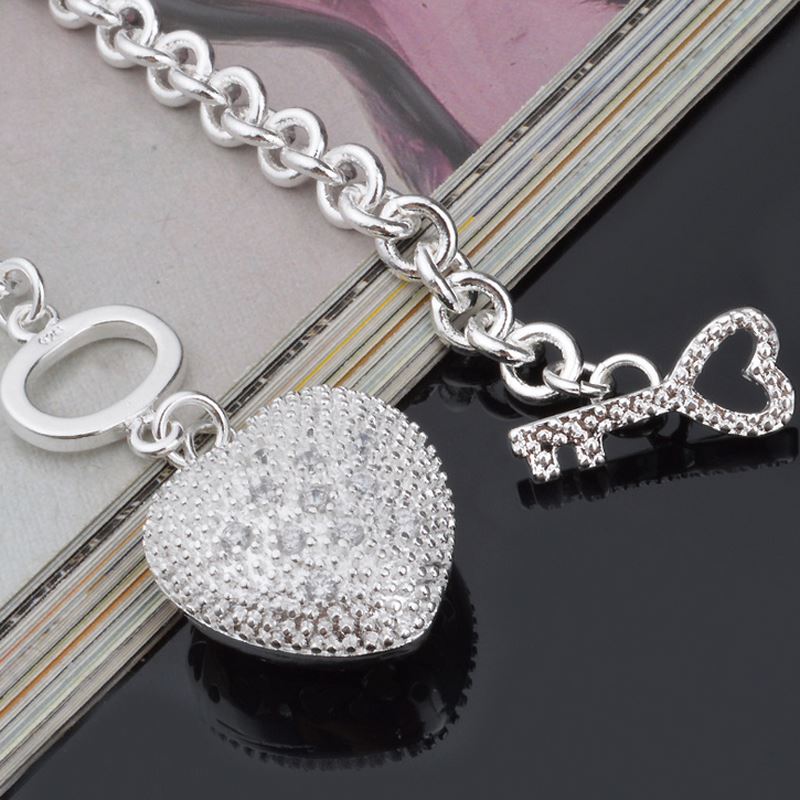 "Key To My Heart" Toggle Charm Bracelet Jewelry - DailySale