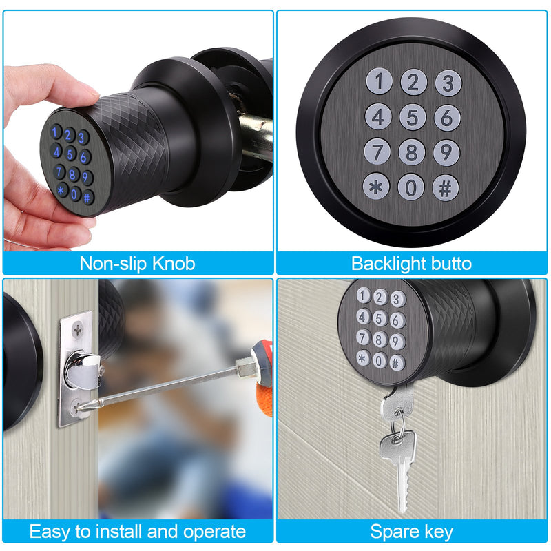 Keyless Smart Lock Digital Door Lock with Keypad & Spare Keys Home Improvement - DailySale