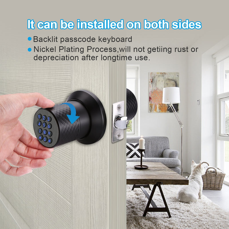 Keyless Smart Lock Digital Door Lock with Keypad & Spare Keys Home Improvement - DailySale