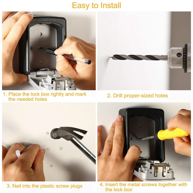 Keys Storage Lock Box with 4 Digits Combination Everything Else - DailySale