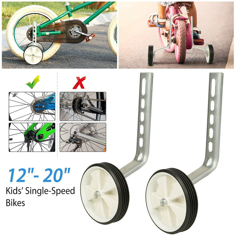 Kids Bicycle Training Wheels Adjustable for 12"-20" Bike Sports & Outdoors - DailySale