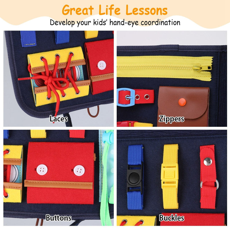 Kids Busy Board Sensory Activity Board Preschool Learning Toys