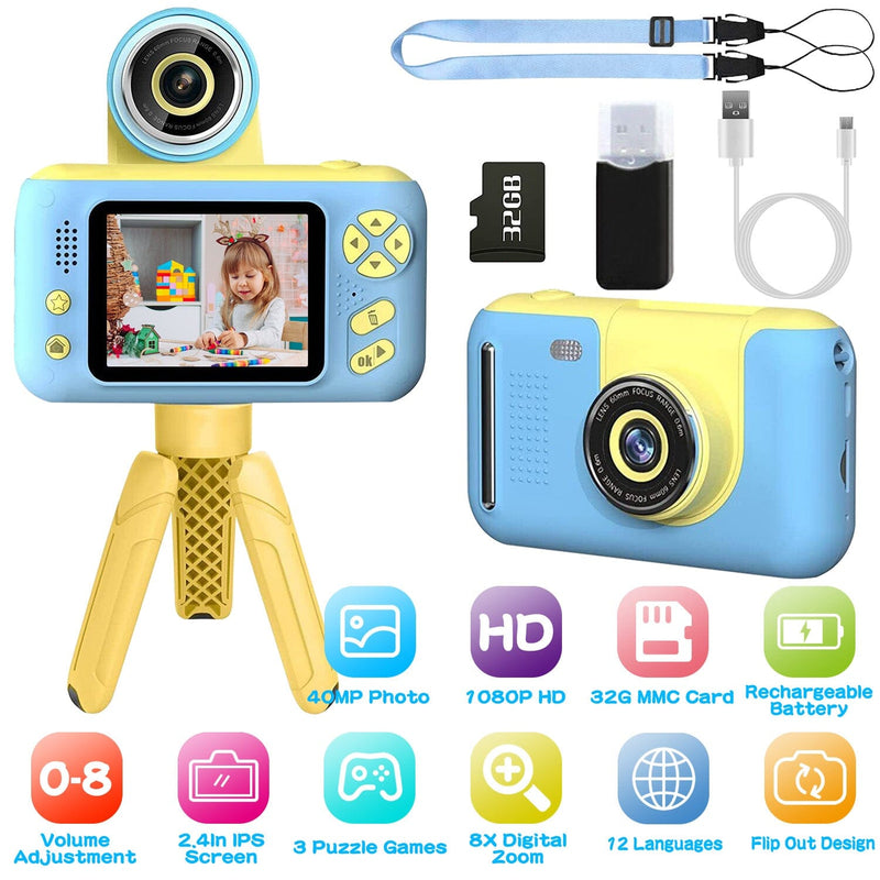 Kids Digital Camera with Flip Lens Cameras & Drones - DailySale