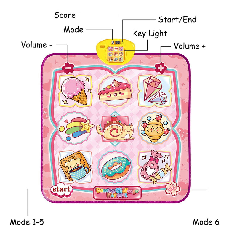 Kids Electronic Music Dance Pad with 6 Modes