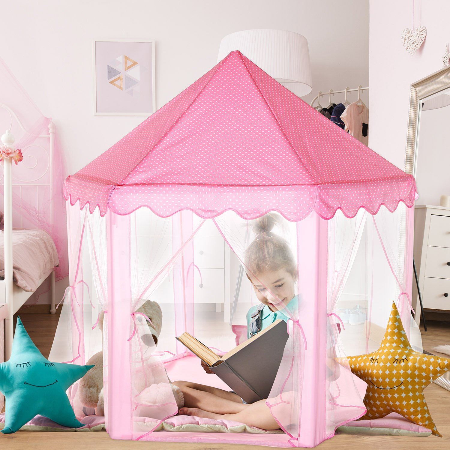 Kids Play Tent Princess for Girls Toys & Hobbies - DailySale