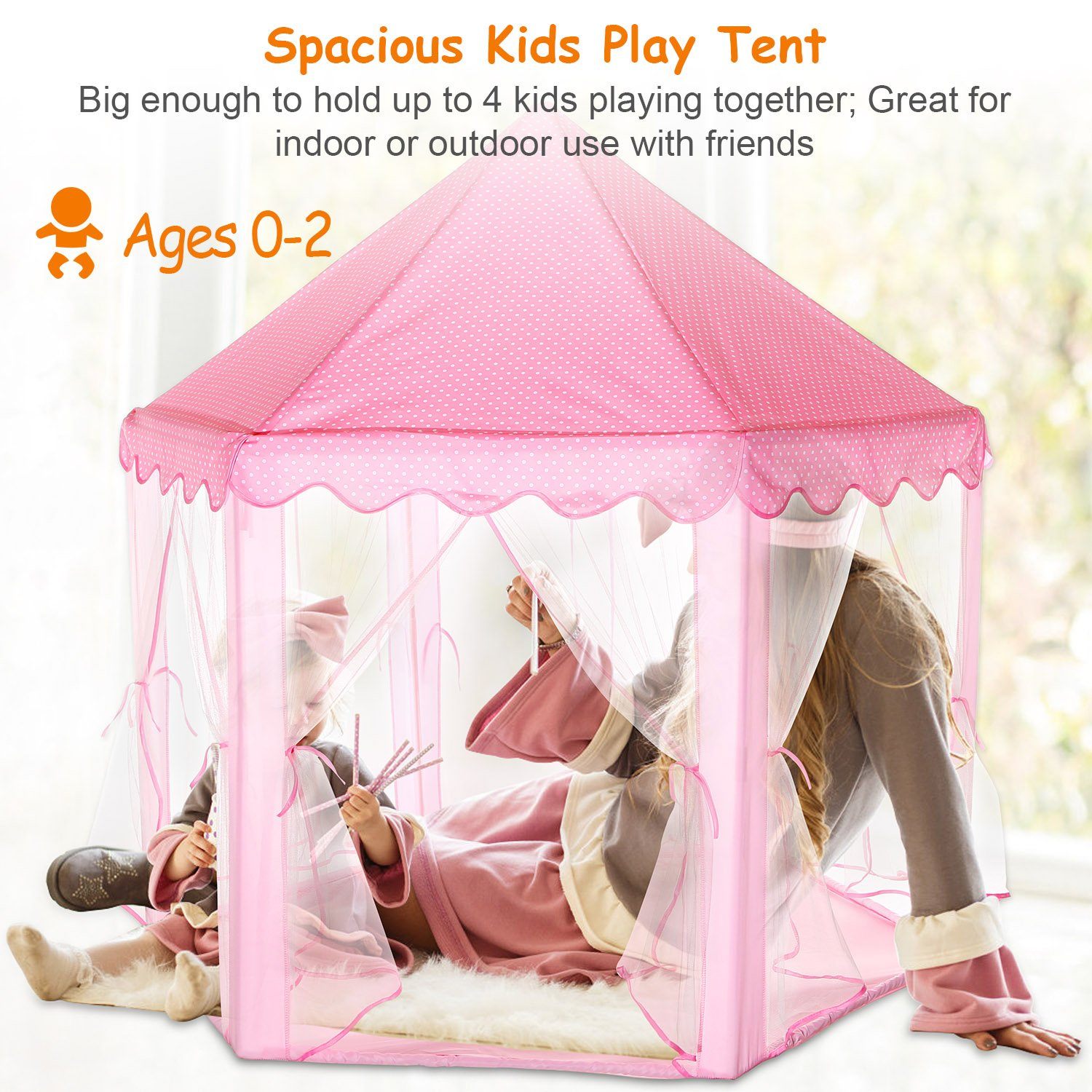 Kids Play Tent Princess for Girls Toys & Hobbies - DailySale