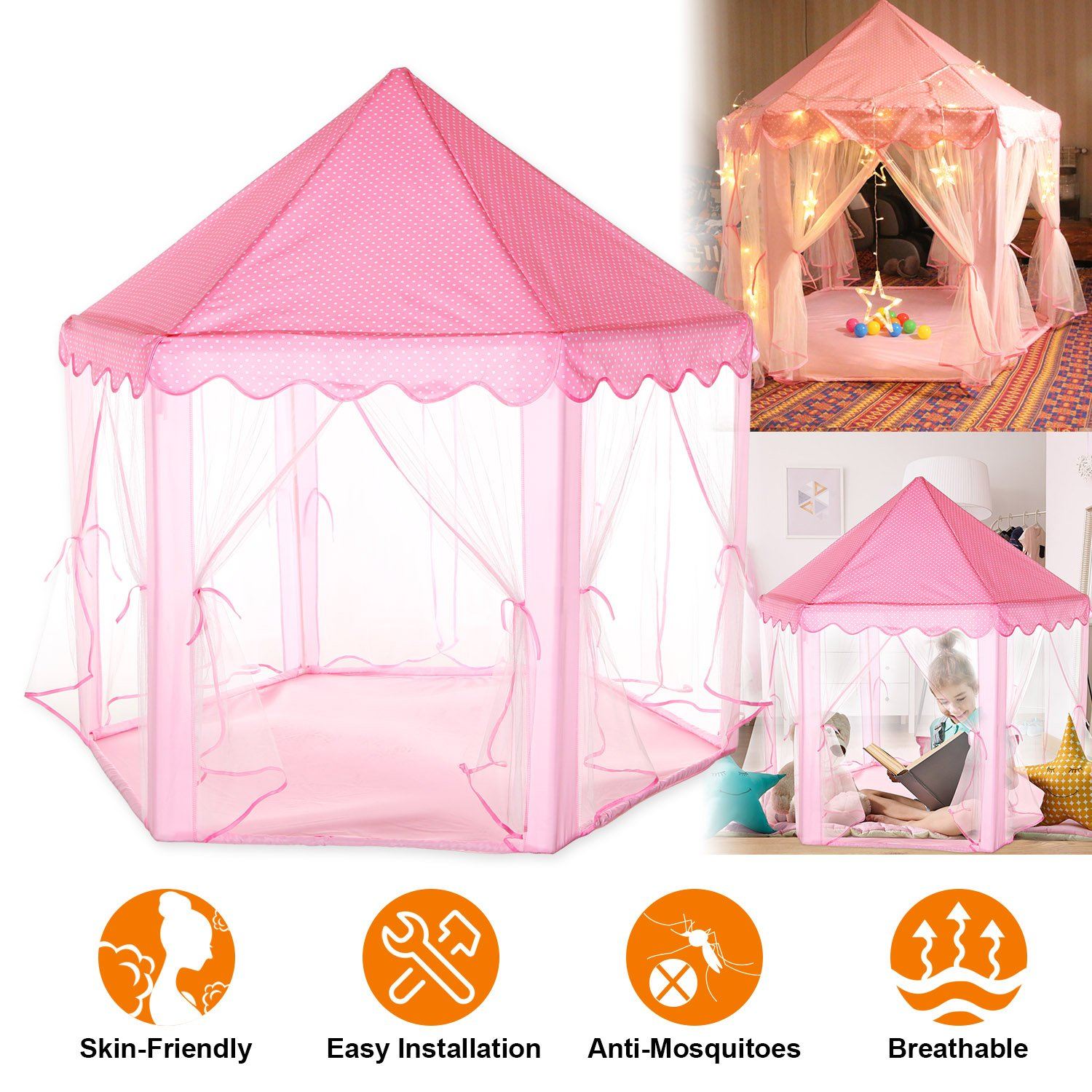 Kids Play Tent Princess for Girls Toys & Hobbies - DailySale