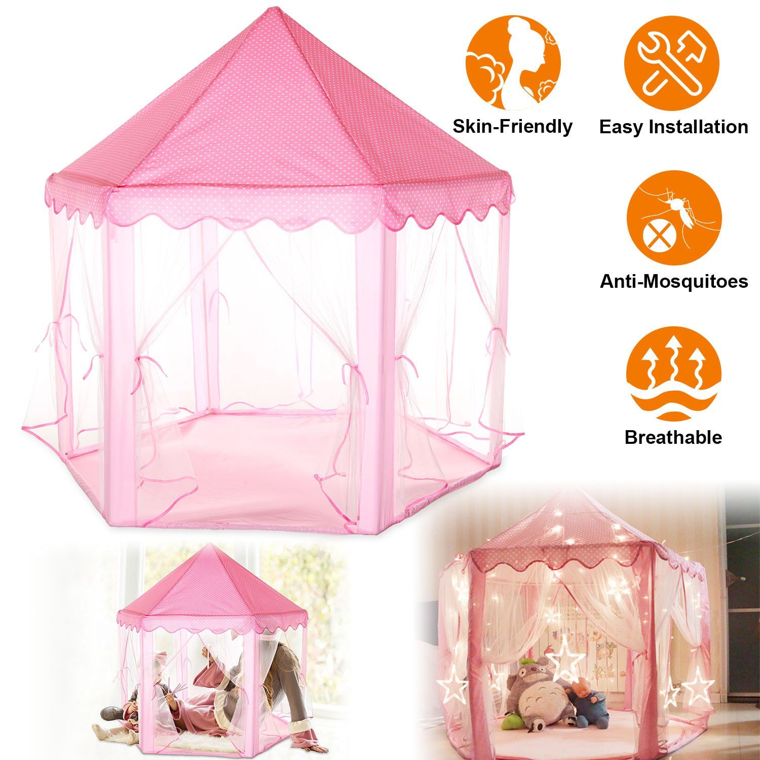 Kids Play Tent Princess for Girls Toys & Hobbies - DailySale