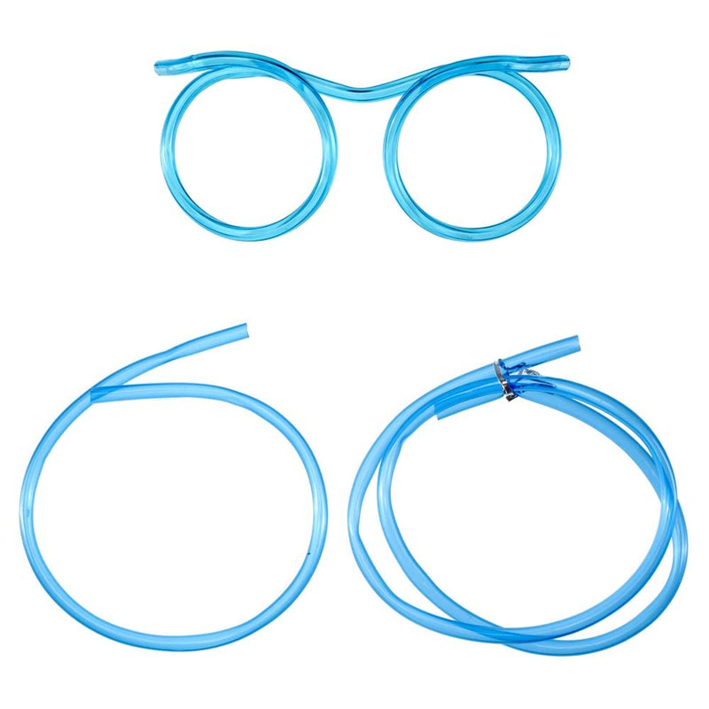 Kids Silly Straw Glasses Everything Else Blue - DailySale