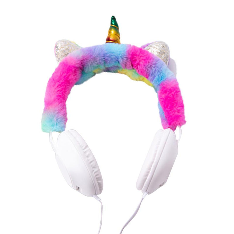 Kids Unicorn Headset with Microphone Headphones White - DailySale