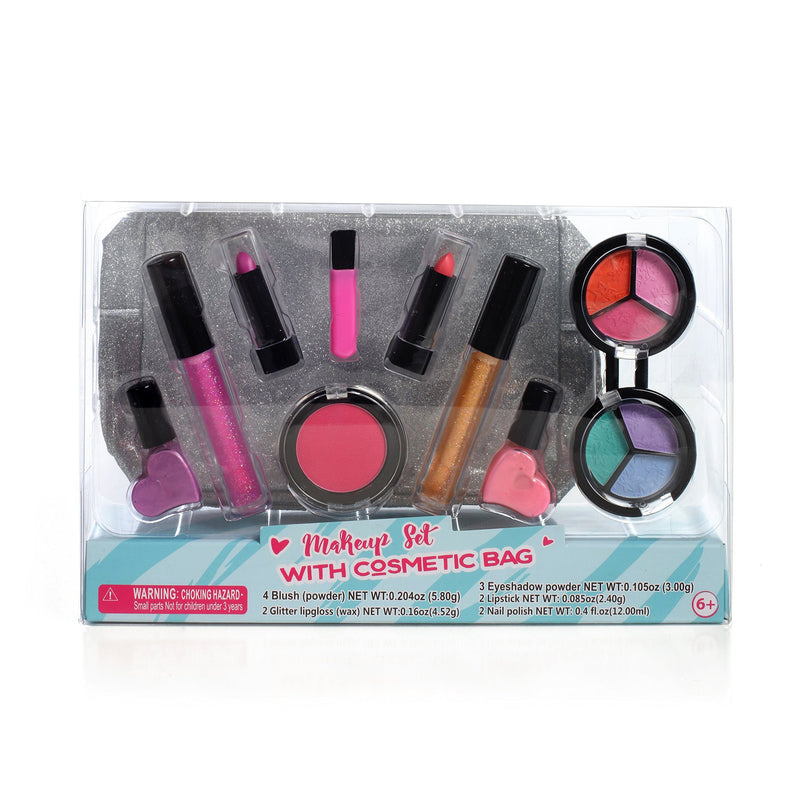 Kids Washable Makeup Set with a Glitter Cosmetic Bag Toys & Hobbies - DailySale