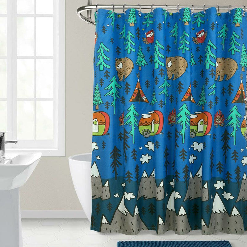 Kidz Mix Camping Explorer Shower Curtain Furniture & Decor - DailySale