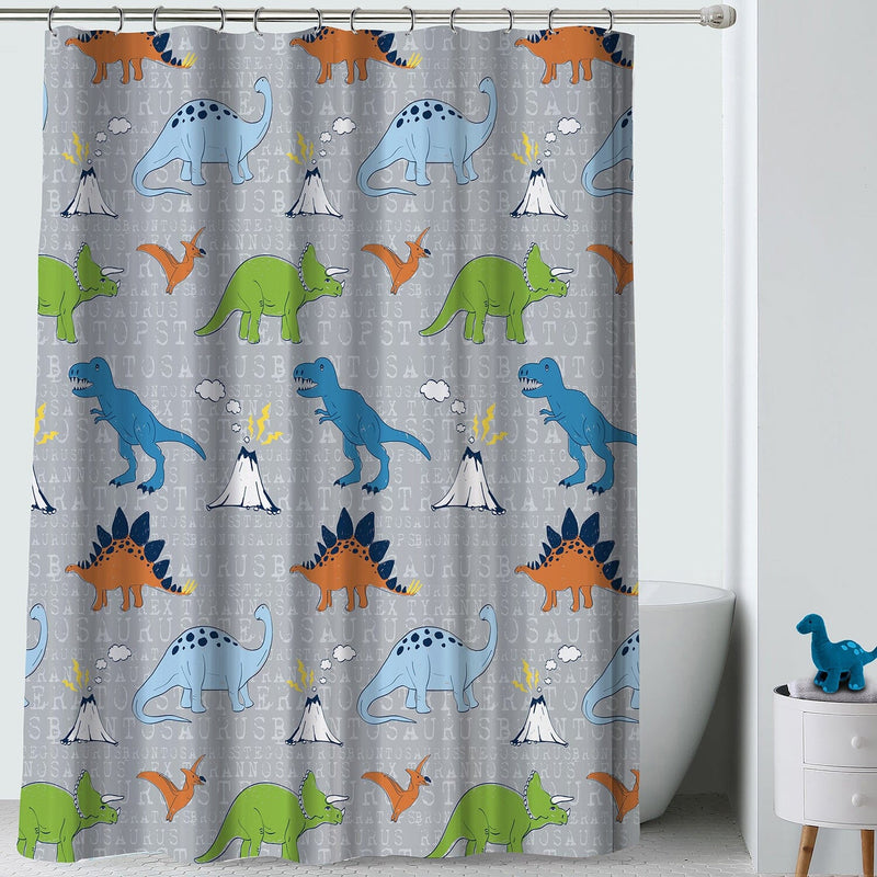 Kidz Mix Dinosaur Walk Shower Curtain Bath - DailySale