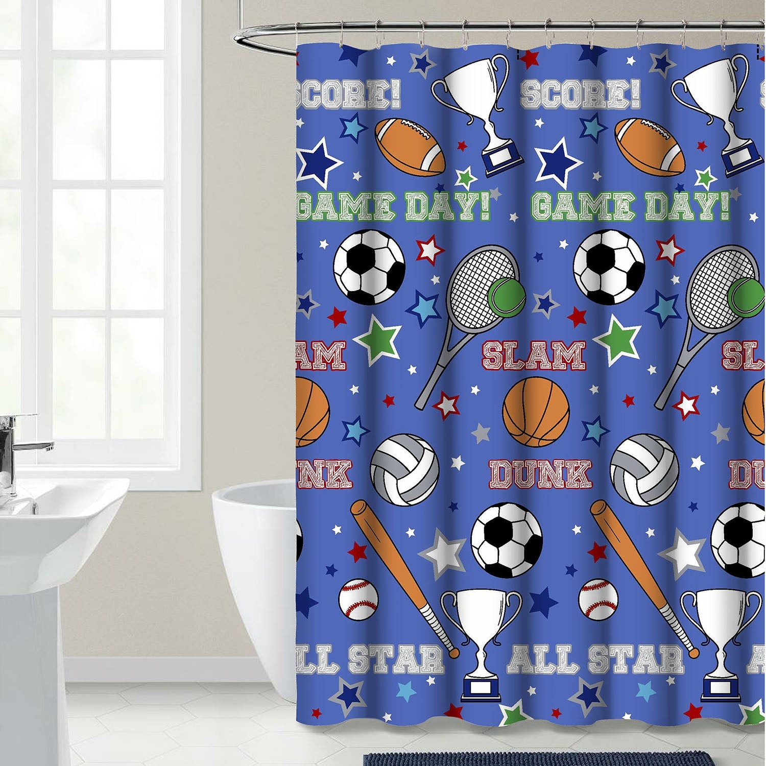 Kidz Mix Game Day Shower Curtain Bath - DailySale