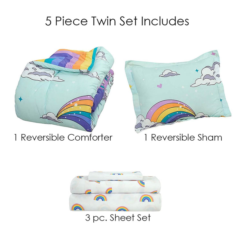 Kidz Mix Magical Unicorn Bed in a Bag Bedding - DailySale