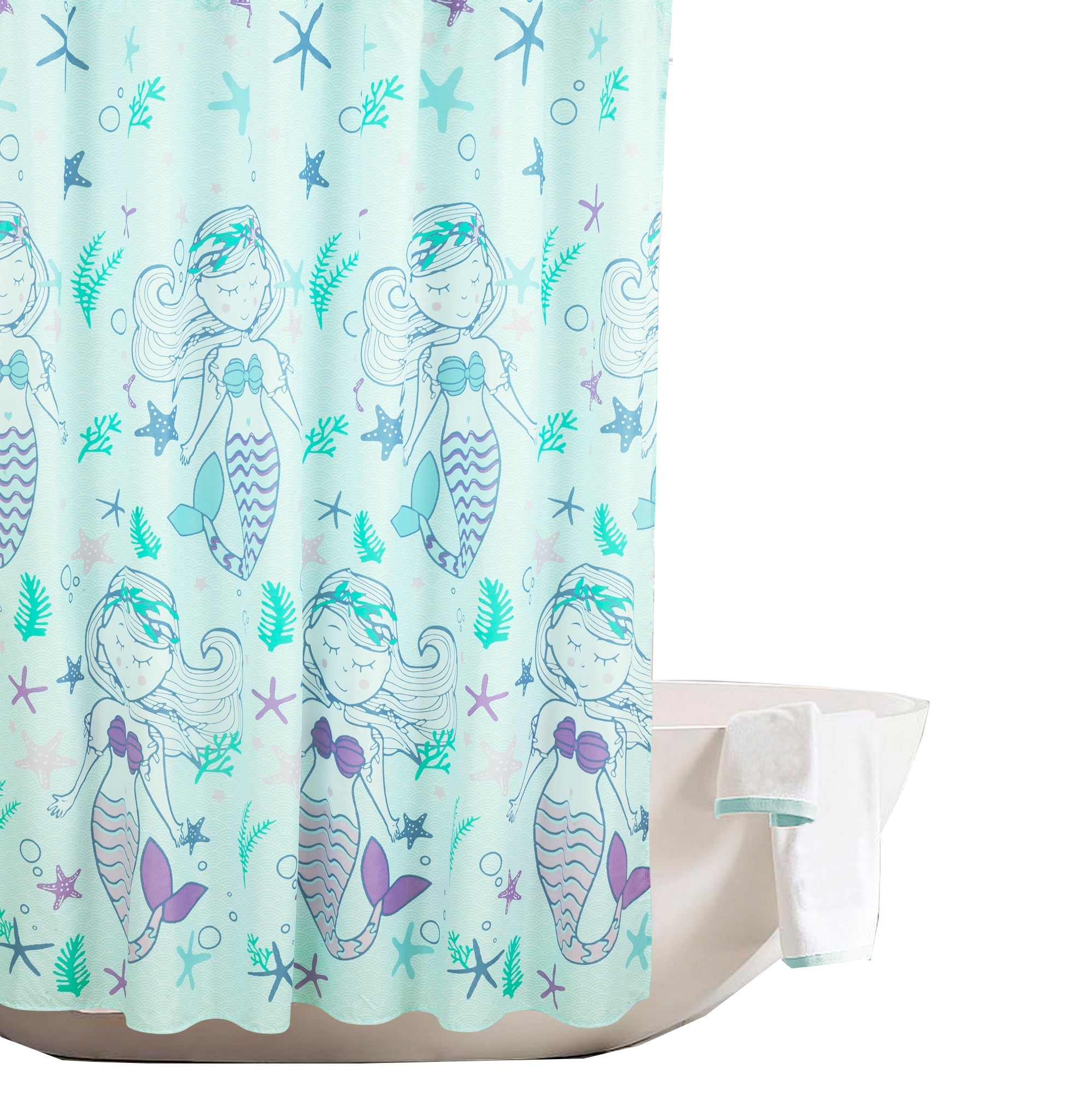 Kidz Mix Mystical Mermaid Shower Curtain Bath - DailySale