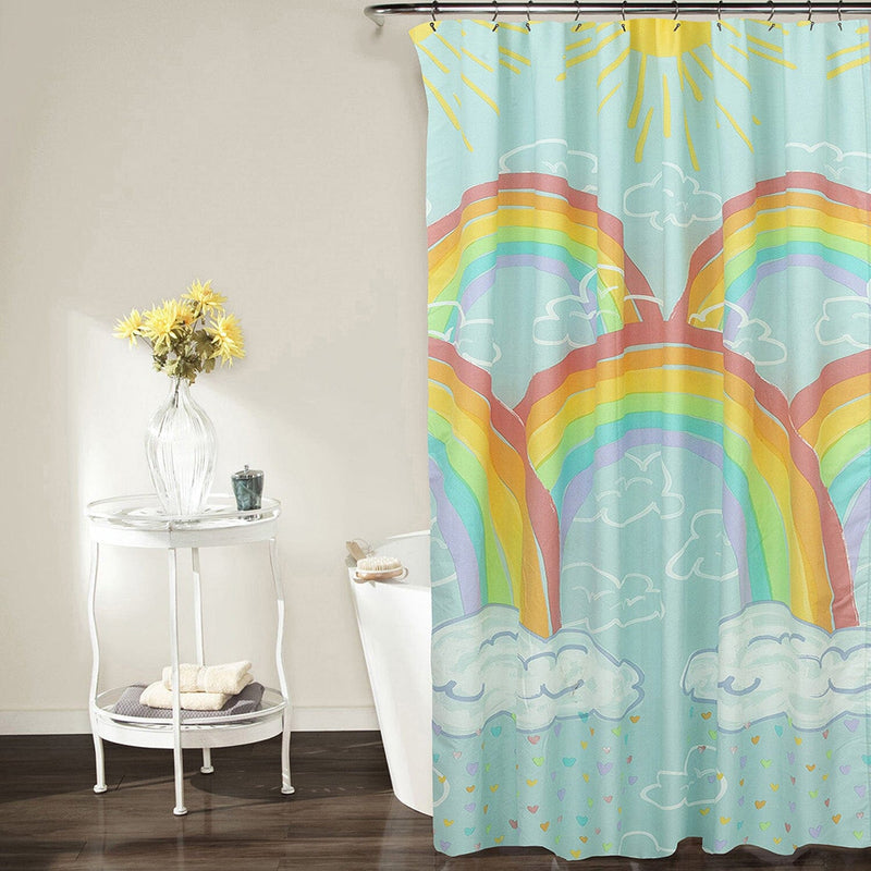 Kidz Mix Rainbow Clouds Shower Curtain Bath - DailySale