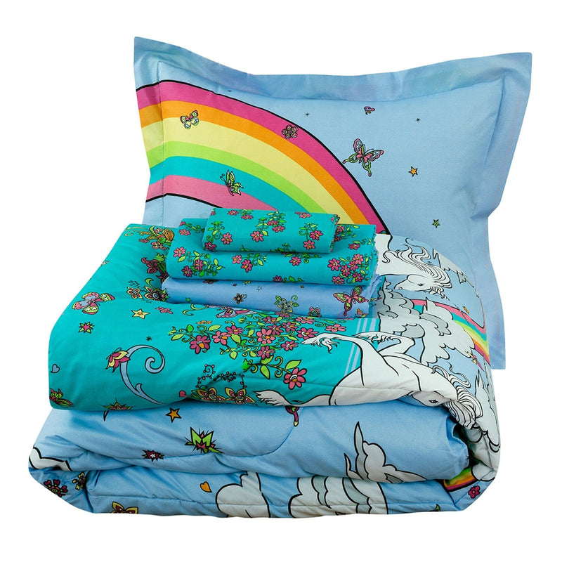 Kidz Mix Rainbow Unicorn Bed in a Bag Bedding - DailySale