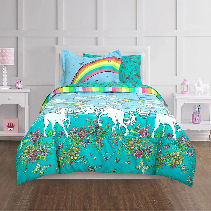 Kidz Mix Rainbow Unicorn Bed in a Bag Bedding - DailySale