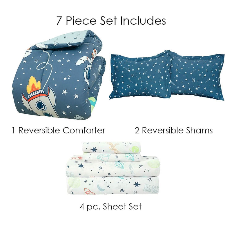 Kidz Mix Space Explorer Bed in a Bag Bedding - DailySale