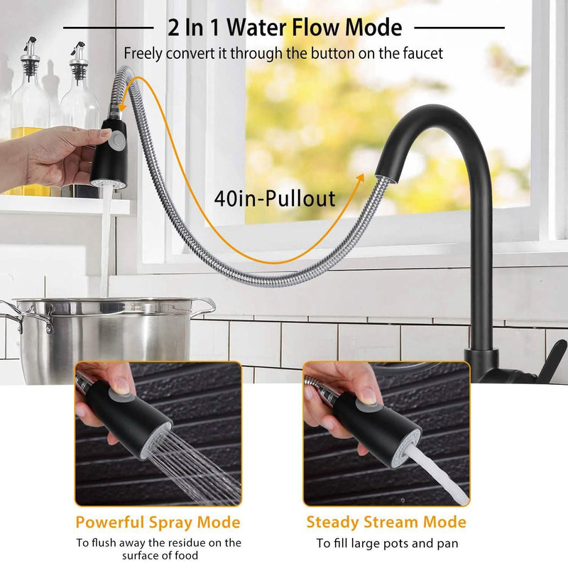 Kitchen Faucet Single Handle with Hot and Cold Control Kitchen & Dining - DailySale