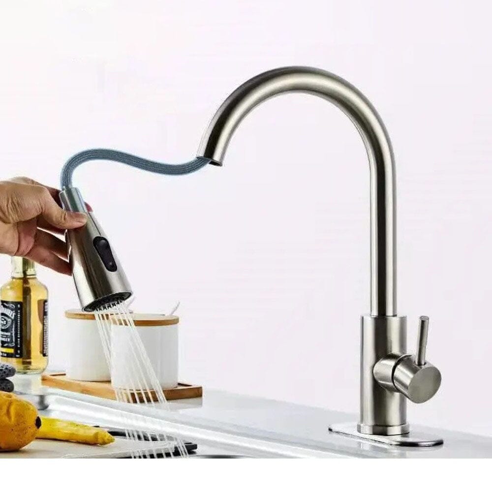 Kitchen Faucet Stainless Steel with Pull Down Sprayer Brushed Nickel Kitchen Tools & Gadgets - DailySale