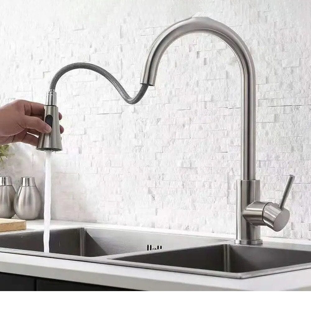 Kitchen Faucet Stainless Steel with Pull Down Sprayer Brushed Nickel Kitchen Tools & Gadgets - DailySale