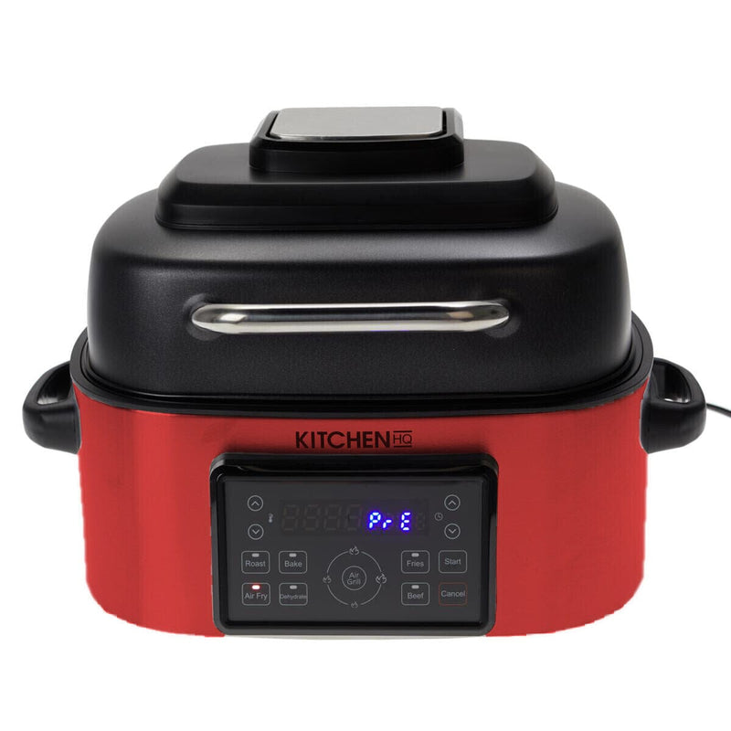 Kitchen HQ 7-in-1 Air Fryer Grill with Accessories (Refurbished) Kitchen Appliances Red - DailySale