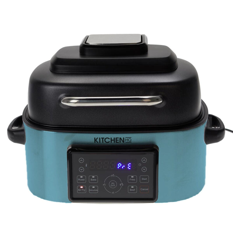 Kitchen HQ 7-in-1 Air Fryer Grill with Accessories (Refurbished) Kitchen Appliances Turquoise - DailySale