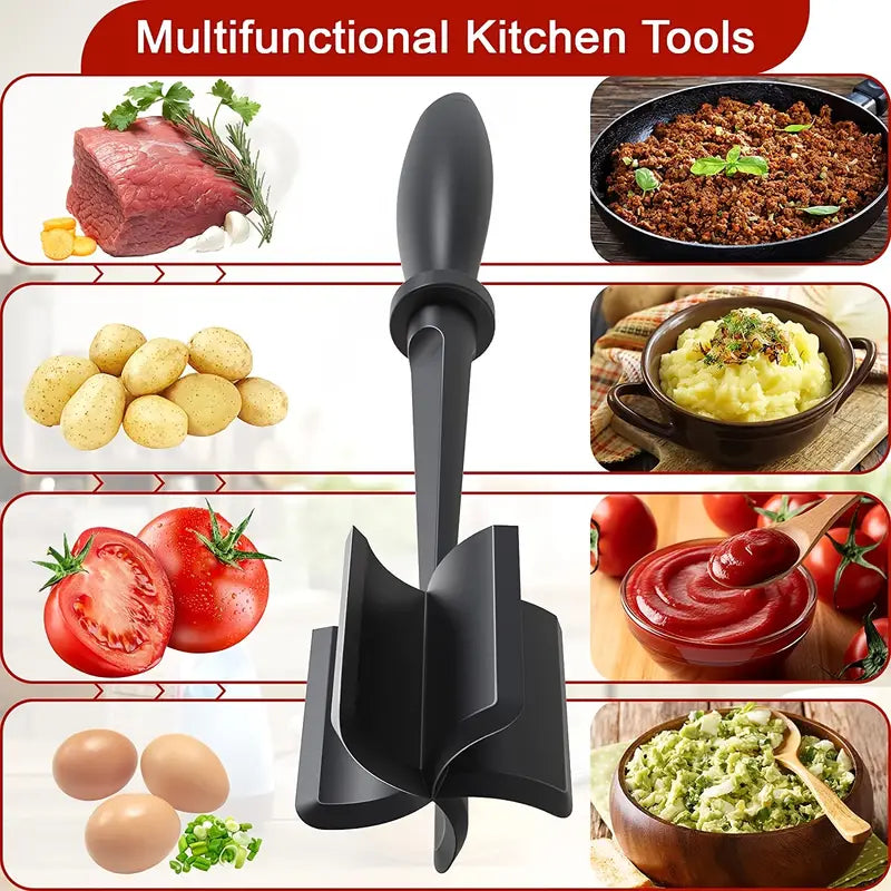 Kitchen Meat Chopper Ground Beef Masher Utensil Heat Resistant Non-Stick Kitchen Tools & Gadgets - DailySale