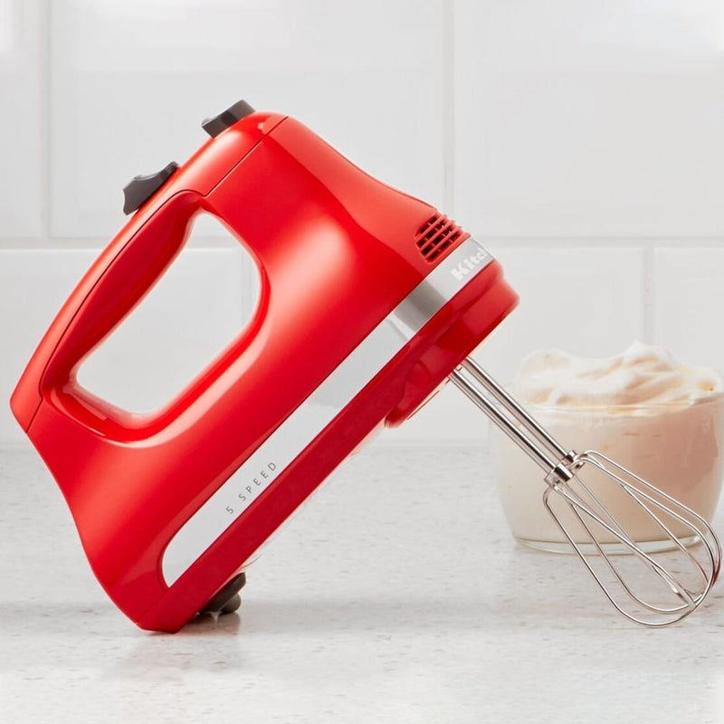 KITCHENAID HAND MIXER 7 SPEEDS STAINLESS MULTI BEATER ELECTRIC RED -  household items - by owner - housewares sale 