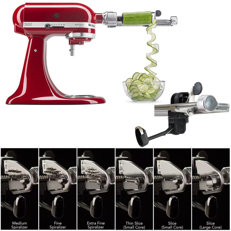 KitchenAid Stand Mixer 5-Blade Spiralizer Plus Attachment Set with Peel,  Core and Slice + Reviews