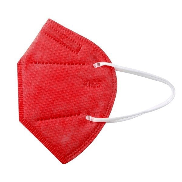 KN95 5-Layer Breathable Mask Face Masks & PPE Red 50-Pack - DailySale