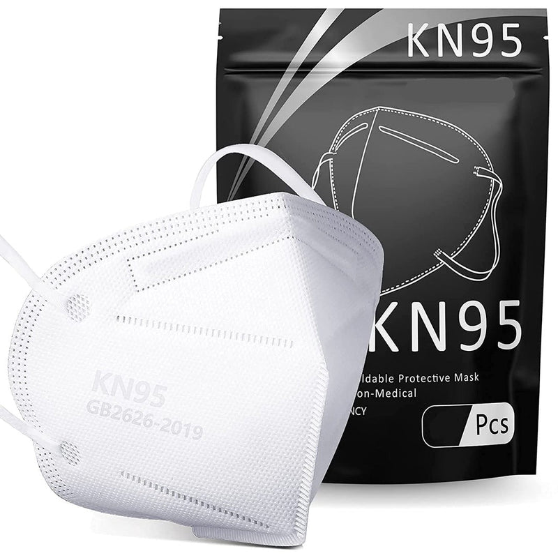 KN95 Foldable Protective Face Mask - White Face Masks & PPE - DailySale