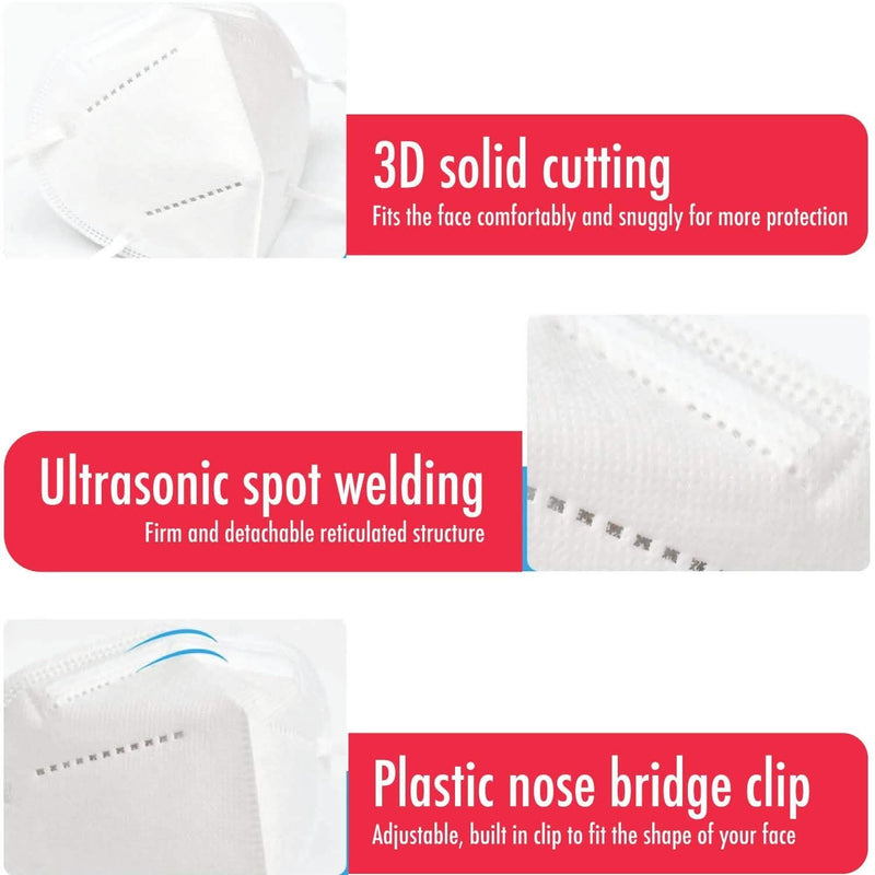 KN95 Protective Breathable Outdoor Face Mask with Nose Clip Wellness & Fitness - DailySale
