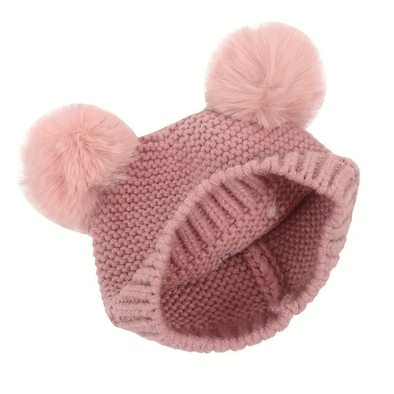 Knitted Beanie Hat, Cute Cold-proof Winter Hat For 6-24 Months Baby Girls Baby - DailySale