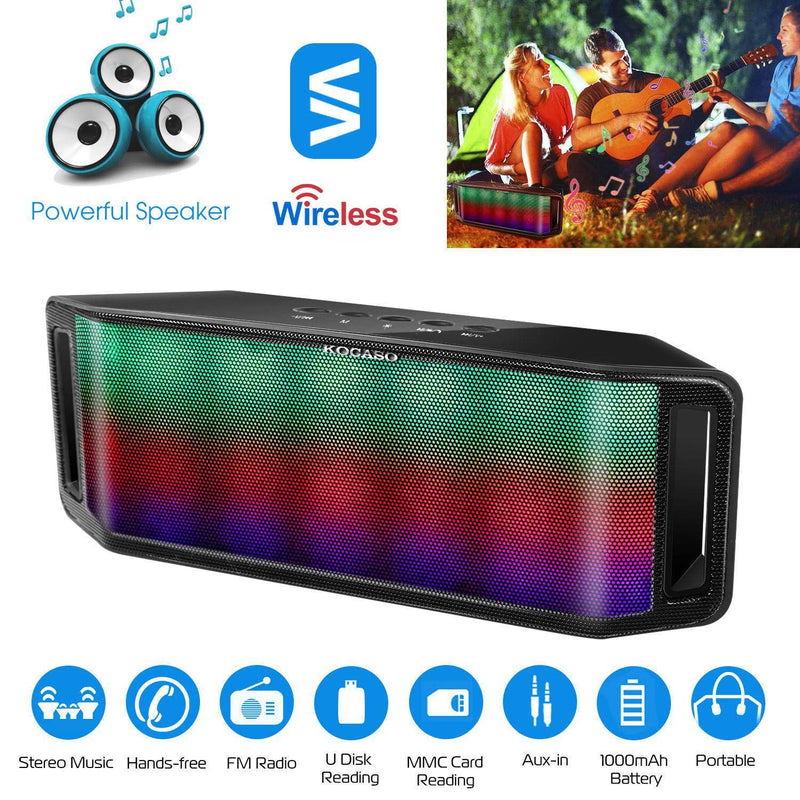 KOCASO LED Wireless Speaker Dynamic Multicolor Hands-Free Speakers - DailySale