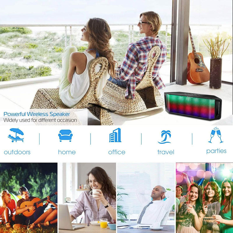 KOCASO LED Wireless Speaker Dynamic Multicolor Hands-Free Speakers - DailySale