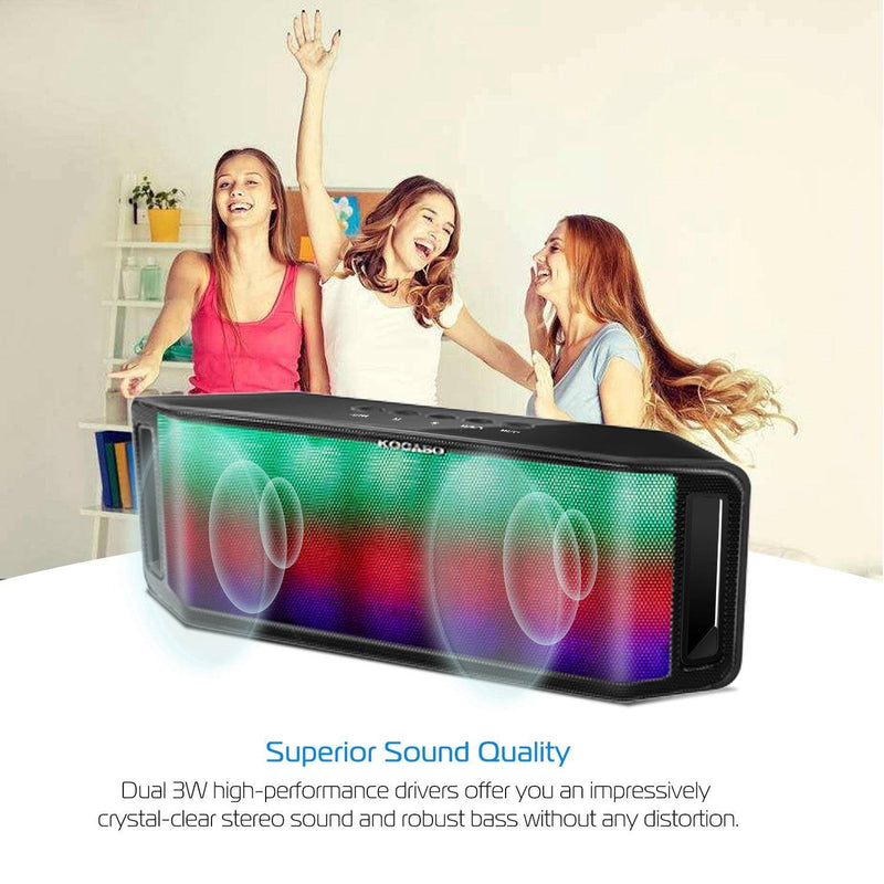 KOCASO LED Wireless Speaker Dynamic Multicolor Hands-Free Speakers - DailySale