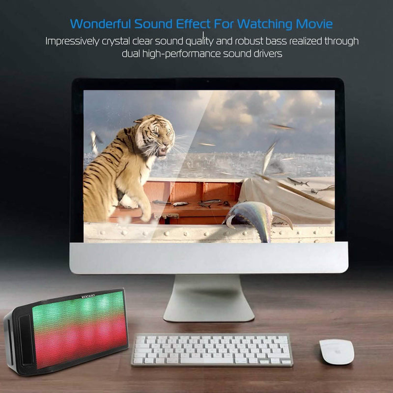 KOCASO LED Wireless Speaker Dynamic Multicolor Hands-Free Speakers - DailySale
