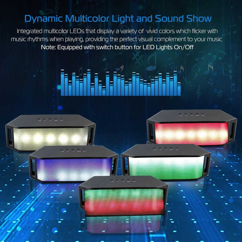 KOCASO LED Wireless Speaker Dynamic Multicolor Hands-Free Speakers - DailySale