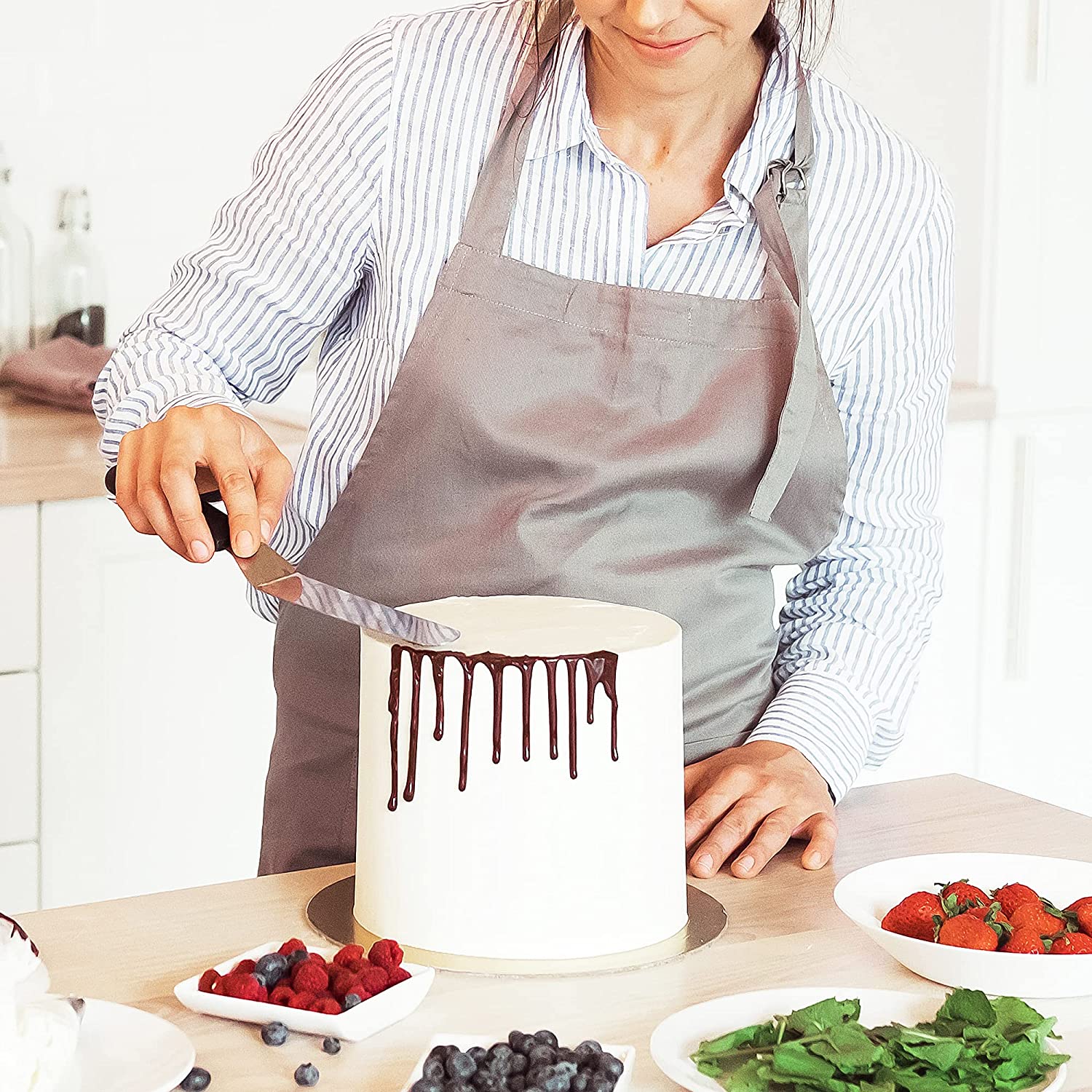 Kootek 11 inch Rotating Cake Turntable with 2 Icing Spatula and 3 Icing Smoother